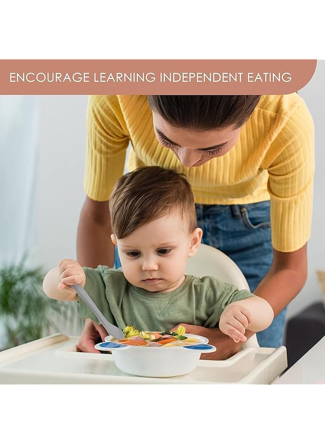 X spring Silicone Feeding Spoons 4 Pcs Flexible Baby Training Utensils Non Slip Grip Self Feeding Spoon Set Essential Baby Supplies For Toddlers 6 12 Months Dishwasher Safe - Image 5