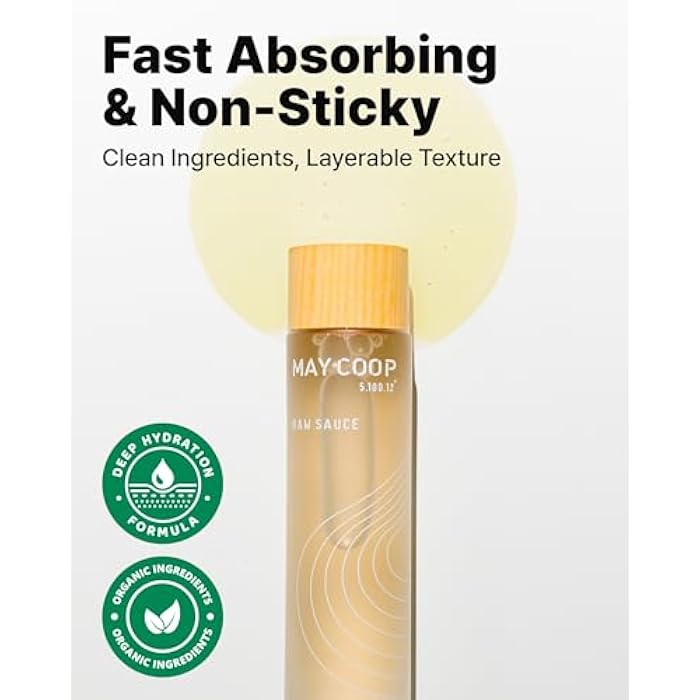 MAY COOP Moisture Essence Toner – Korean Hydrating & Nourishing Skincare for Dry Sensitive Skin with Wildcrafted Centella Asiatica, Rice Water & Birch Bark – Fast-Absorbing Texture – 5.07 fl. oz. - Image 5
