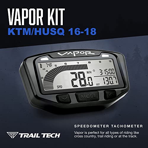 Trail Tech 752-111 Vapor Digital Speedometer Tachometer Gauge Kit, 2016-2019 KTM Husqvarna 250 350 450 - Image 2