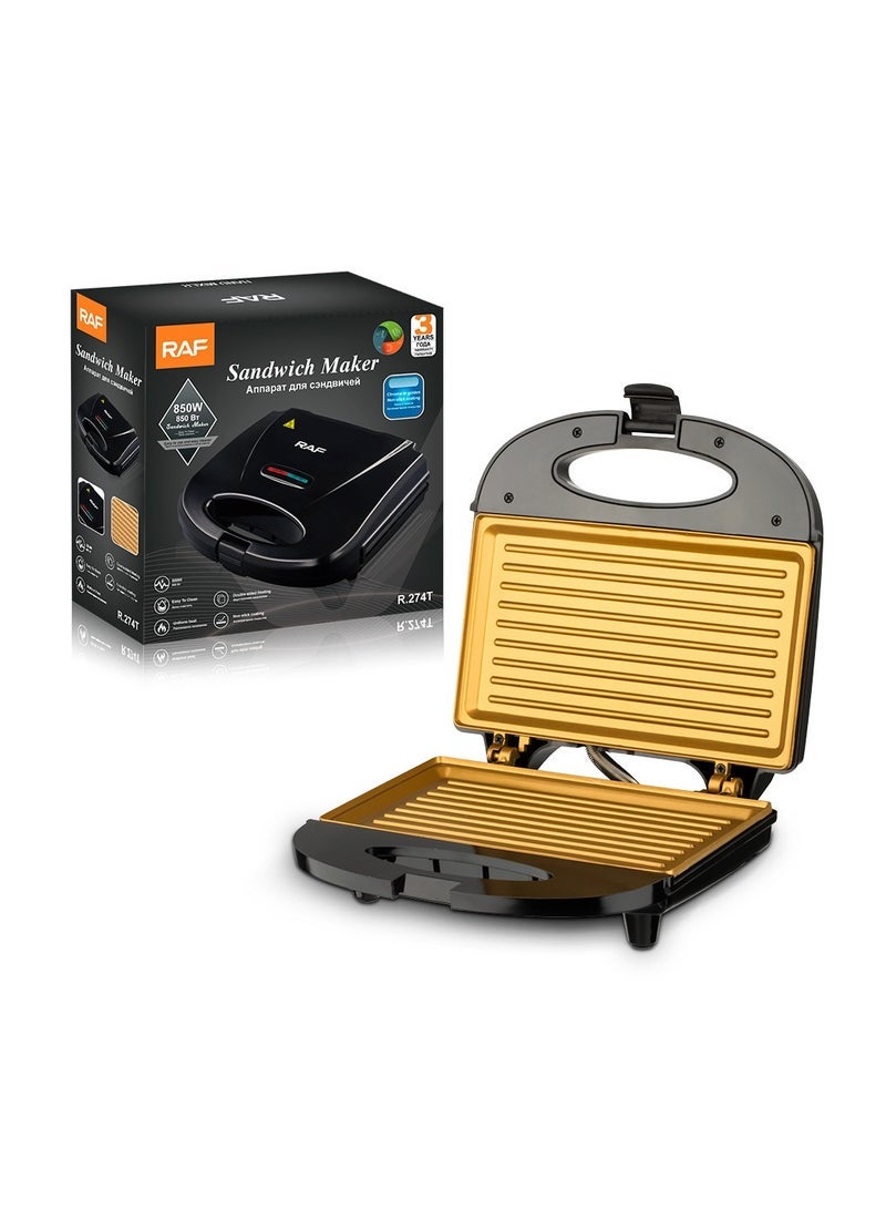 آر إيه أف ماكينة ساندويتش تسخين منزلية على الوجهين ماكينة إفطار متعددة الوظائف ماكينة الخبز - Image 1