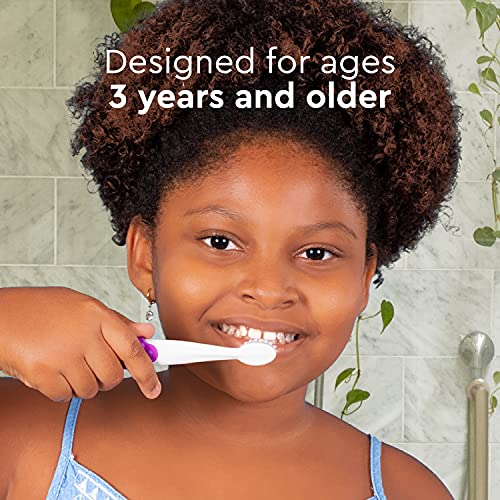 Radius Totz Plus Brush Kids Toothbrush Silky Soft BPA Free ADA Accepted Designed for Delicate Teeth & Gums for Children 3 Years & Up - WhiteBlue - Pack of 1 - Image 3