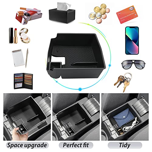 SKTU 2022 2023 2024 2025 2026 Toyota Corolla Center Console Organizer 2020-2025 2026 Corolla E210 Console Tray 2024 2025 2026 Corolla Accessories Insert Tray with USB Hole and Coin Holder (Black) - Image 2