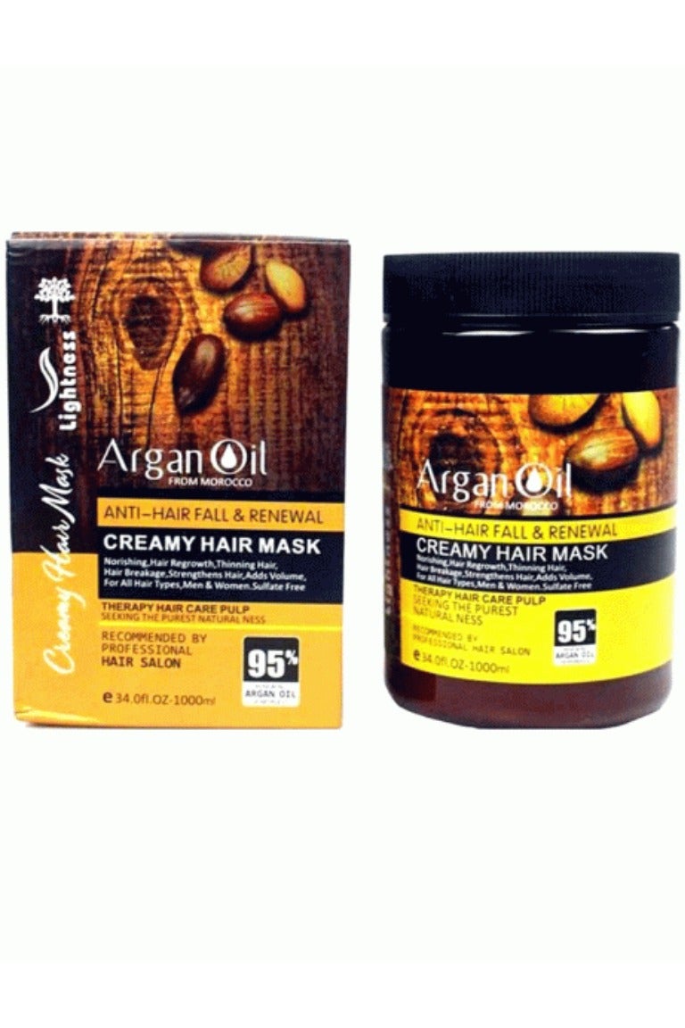 ليجيتنيس قناع كريمي للشعر بزيت الأرغان والبروتين، مضاد لتساقط الشعر ومجدد للشعر، 1000 مل