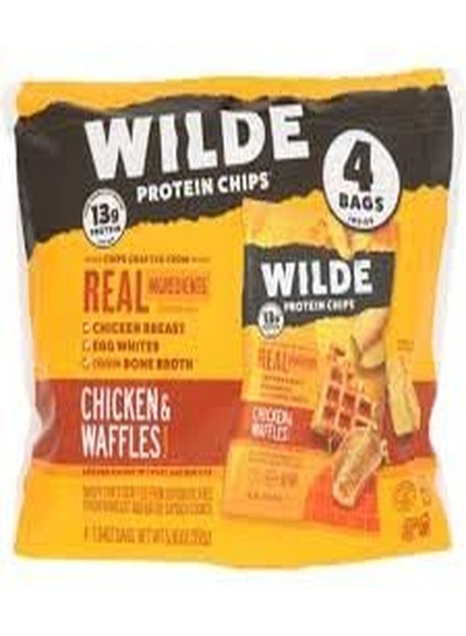 KD Chocolates Protein Chips - Chicken Waffles - 4ct 5.36OZ GLUTEN FREE chips - Image 1