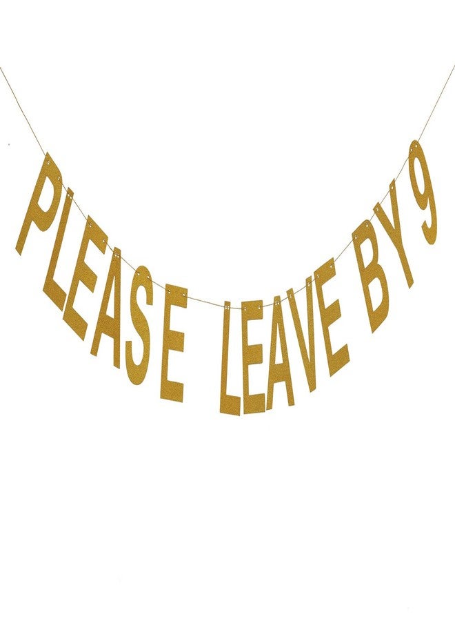 Ucity Please Leve by 9 Banner Gold Glitter Party Supplies for Bachelorette Party Bridal Shower Engagement Decorations - Image 2