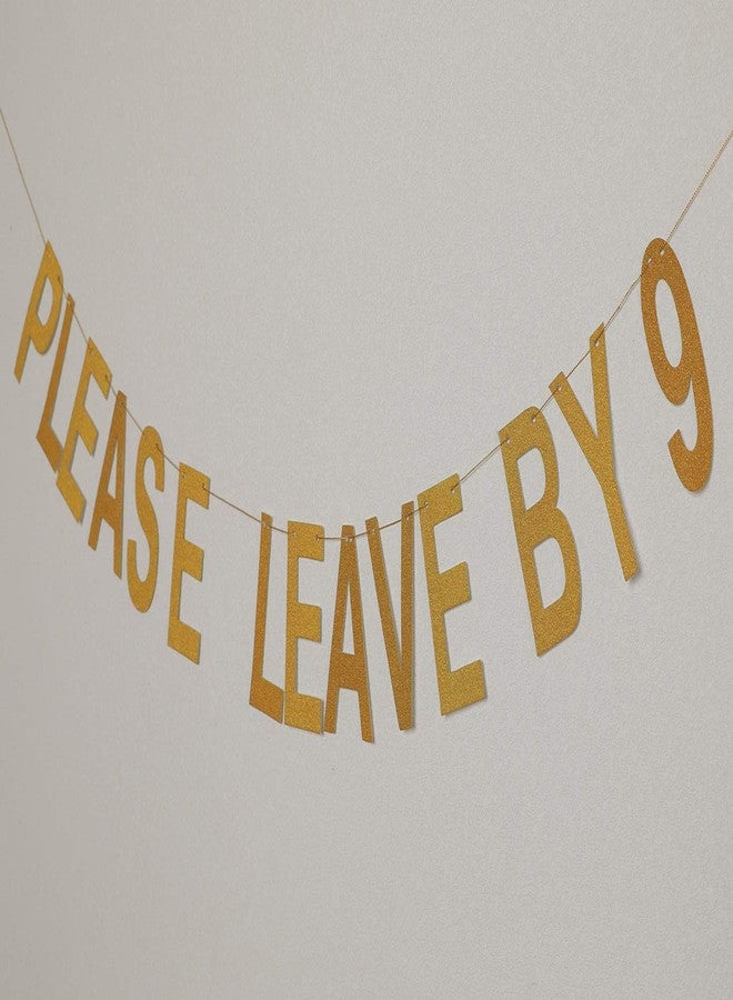 Ucity Please Leve by 9 Banner Gold Glitter Party Supplies for Bachelorette Party Bridal Shower Engagement Decorations - Image 4