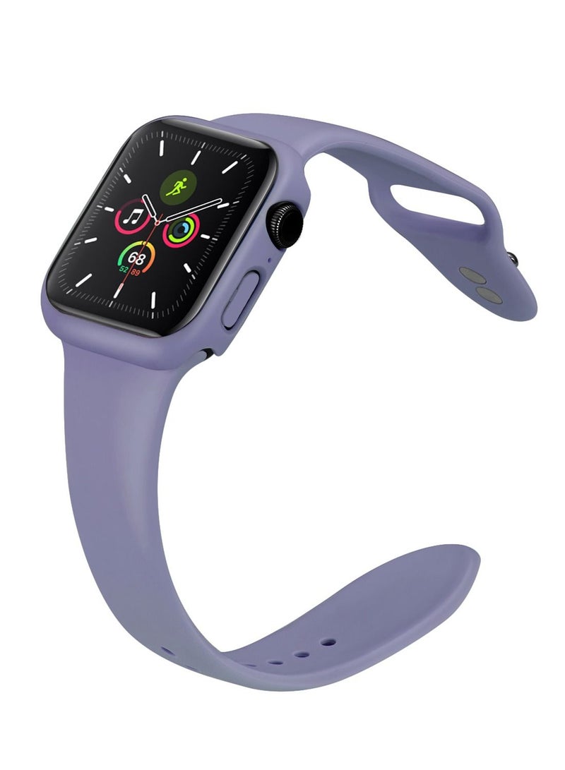 GULFLINK Silicone Watchbands 200mm Length with Protective Case Cover for Apple iWatch 7 41mm - Image 3