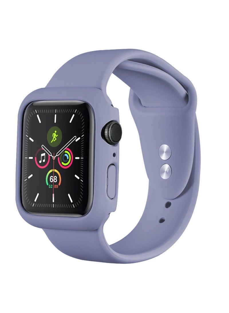 GULFLINK Silicone Watchbands 200mm Length with Protective Case Cover for Apple iWatch 7 41mm - Image 1