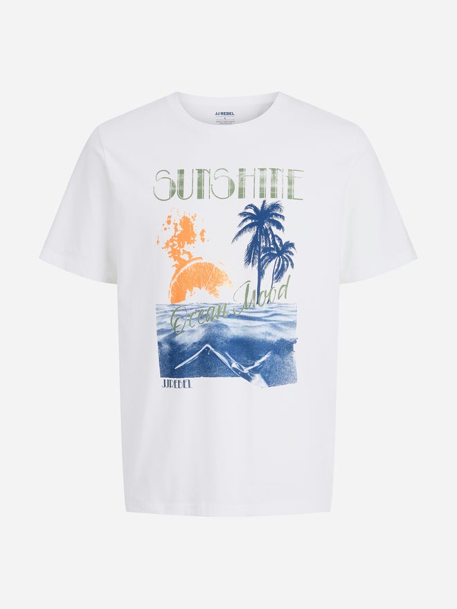 Rebel Men Graphic Print Crew Neck T-Shirt - Image 1