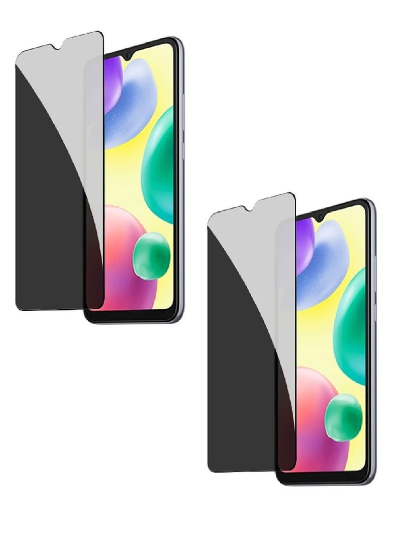we3 2 Piece Tempered Glass Screen Protector Anti-Spy Privacy Designed For Xiaomi Redmi 10C Full Screen Coverage And Bubble Free - Image 1