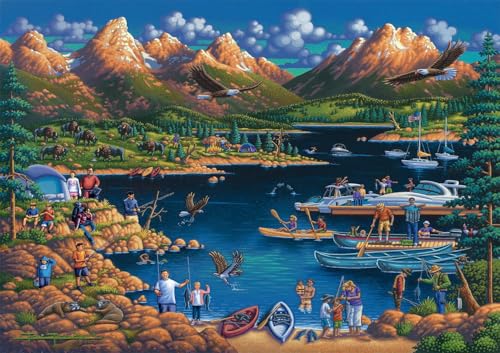 Buffalo Games لعبة بافالو جيمز إريك داودل غراند تيتون 300 قطعة لغز للبالغين لغز تحدي مثالي لليالي الألعاب الحجم النهائي هو 2125 × 1500 - Image 5