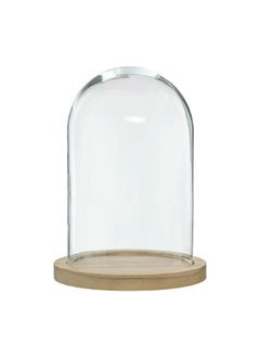لوفت حامل غطاء شموع من خشب السوكل بوا، مقاس 18×25 سم، زجاج، طبيعي، MDF-136615A  - Image 2