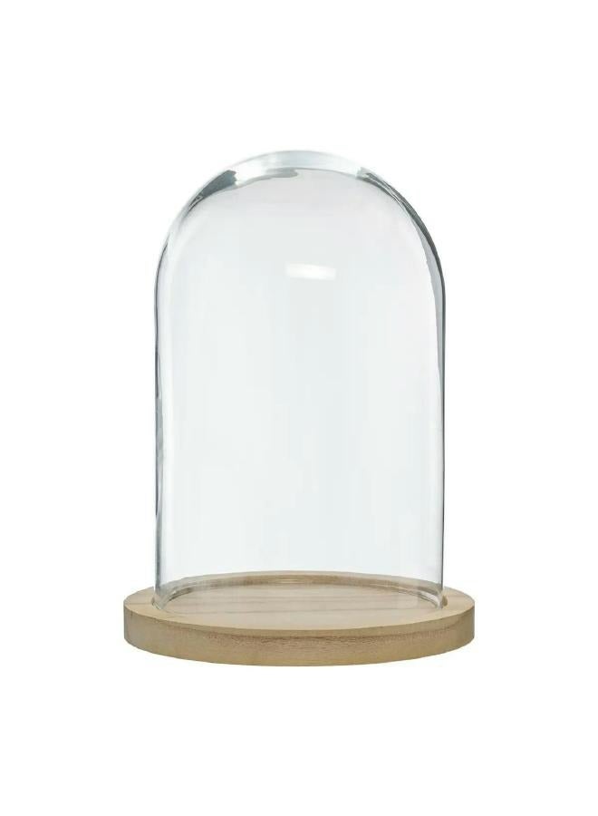 لوفت حامل غطاء شموع من خشب السوكل بوا، مقاس 18×25 سم، زجاج، طبيعي، MDF-136615A - Image 2