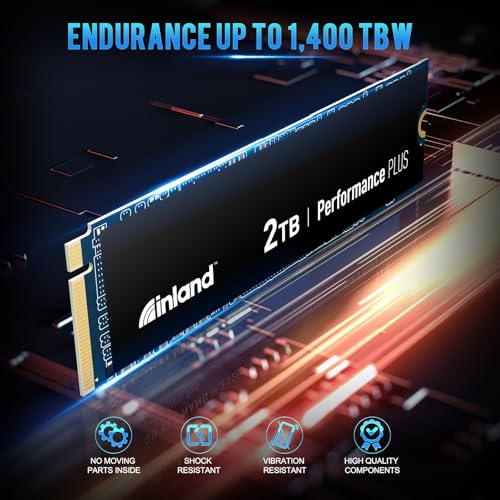 INLAND 2TB Performance Plus NVMe Internal Gaming SSD Solid State Drive Optimized for PS5 - Gen4 PCIe, M.2 2280, DRAM Cache, TLC 3D NAND Flash, Up to 7100MB/s - Image 4