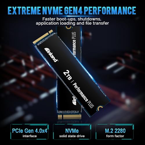 INLAND 2TB Performance Plus NVMe Internal Gaming SSD Solid State Drive Optimized for PS5 - Gen4 PCIe, M.2 2280, DRAM Cache, TLC 3D NAND Flash, Up to 7100MB/s - Image 3