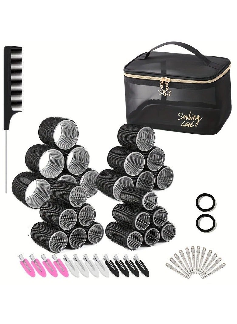 general Air Bangs Curling Hair Roller Set Lazy Curling Hair Tool Curler with Clip Comb - Image 1