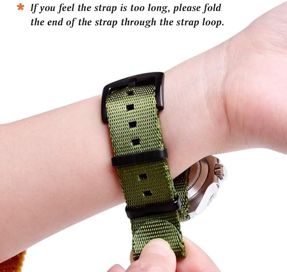 Ritche Christmas Gift Nylon Watch Strap with Heavy Buckle Bands 18mm 20mm 22mm Premium Seat Belt Nylon Watch Bands for Men Women, White Elephant Gifts, Stocking Stuffers for Men - Image 3