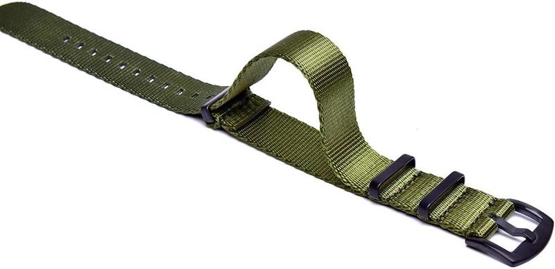Ritche Christmas Gift Nylon Watch Strap with Heavy Buckle Bands 18mm 20mm 22mm Premium Seat Belt Nylon Watch Bands for Men Women, White Elephant Gifts, Stocking Stuffers for Men - Image 2