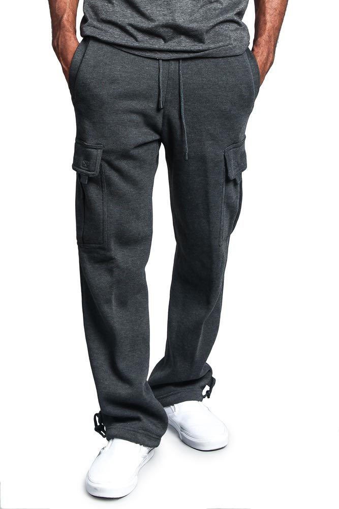 Mens Casual Multi-Pocket Loose Cargo Pants Dark gray  - Image 1