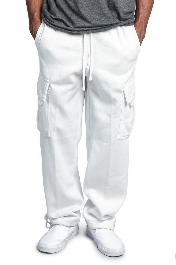 Mens Casual Multi-Pocket Loose Cargo Pants Dark gray  - Image 5