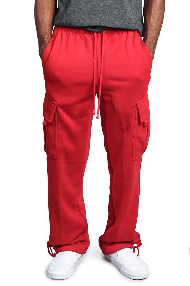 Mens Casual Multi-Pocket Loose Cargo Pants Dark gray  - Image 4