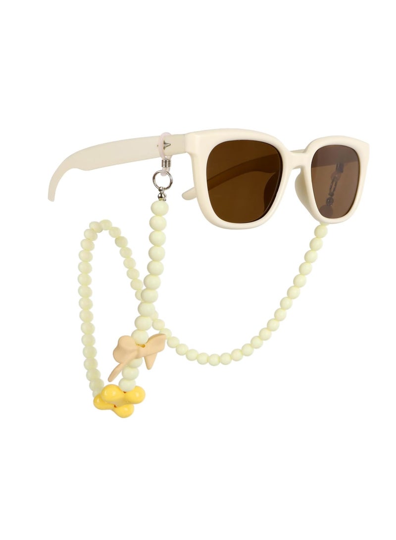 Barakah Kids Sunglasses Set with Strap and Heart Case, Colorful Dopamine Style UV400 Protection Shades, Lightweight PC Frame with AC Lens, Outdoor Travel Holiday Beach Party Gift for Boys Girls Age 3-10 - Image 1