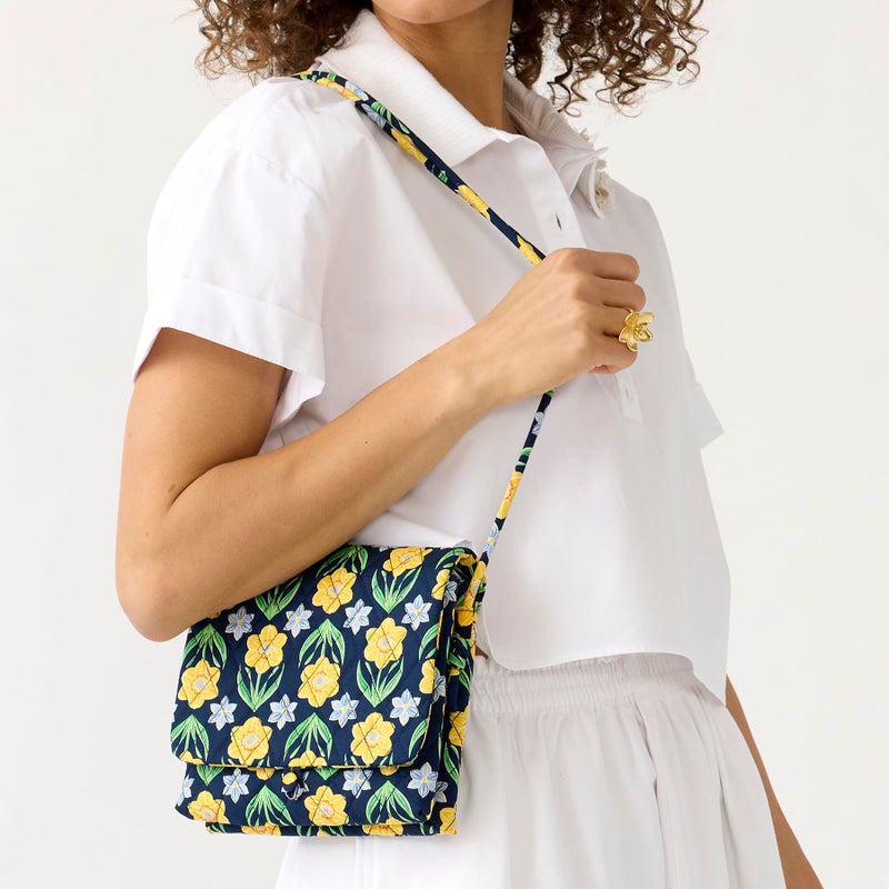 Vera Bradley Premium Cotton Baird Hipster Crossbody Bag, Daffodils, One Size - Image 3