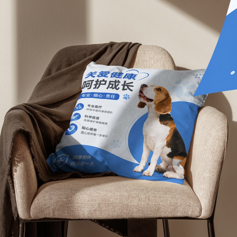 Decorative Pet Care Beagle Print Throw Pillow Cover Square Sofa Cushion Cover Home Decor - Image 4
