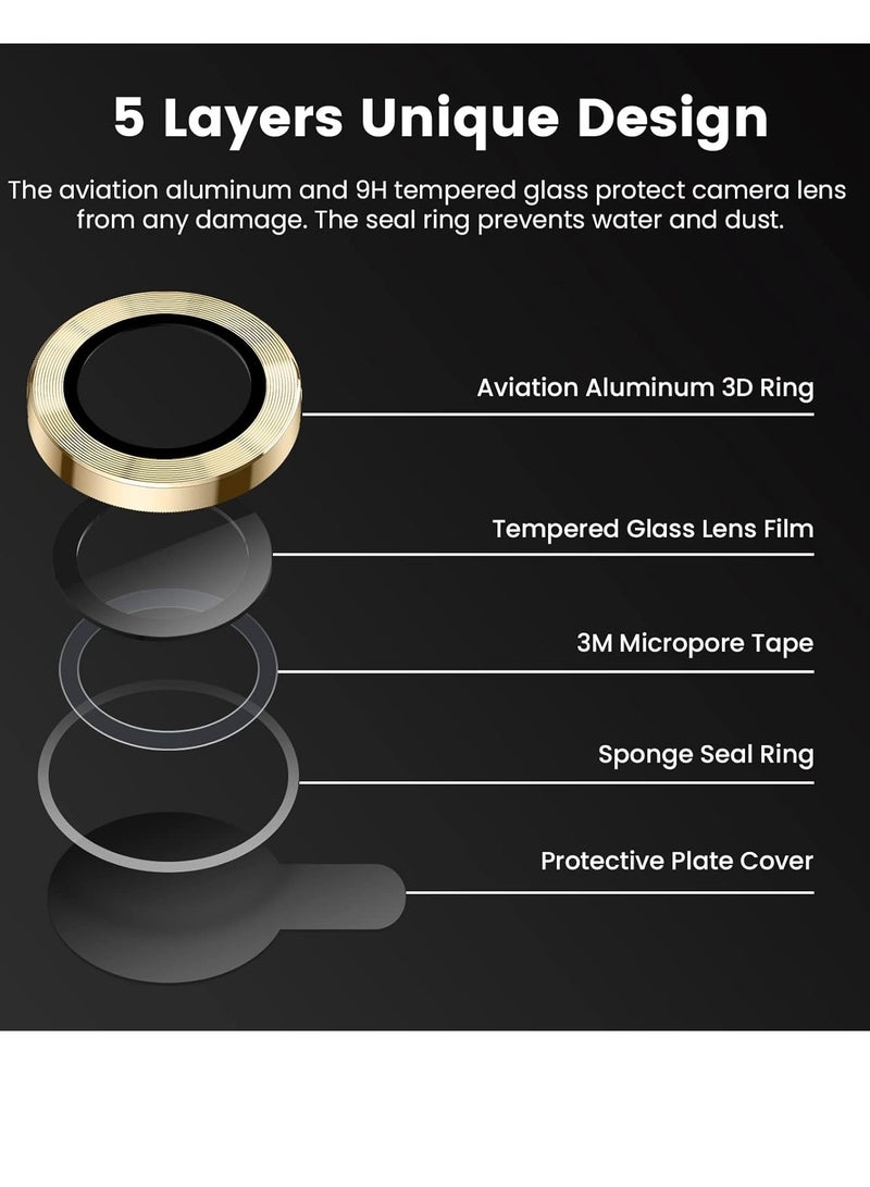 ELTRAZONE iPhone 14 Pro / iPhone 14 Pro Max Camera Lens Protector, 9H Tempered Glass Camera Cover Screen Protector Metal Individual Ring Protector for iPhone 14Pro 6.1 inch iPhone 14 ProMax 6.7 inch - Image 4