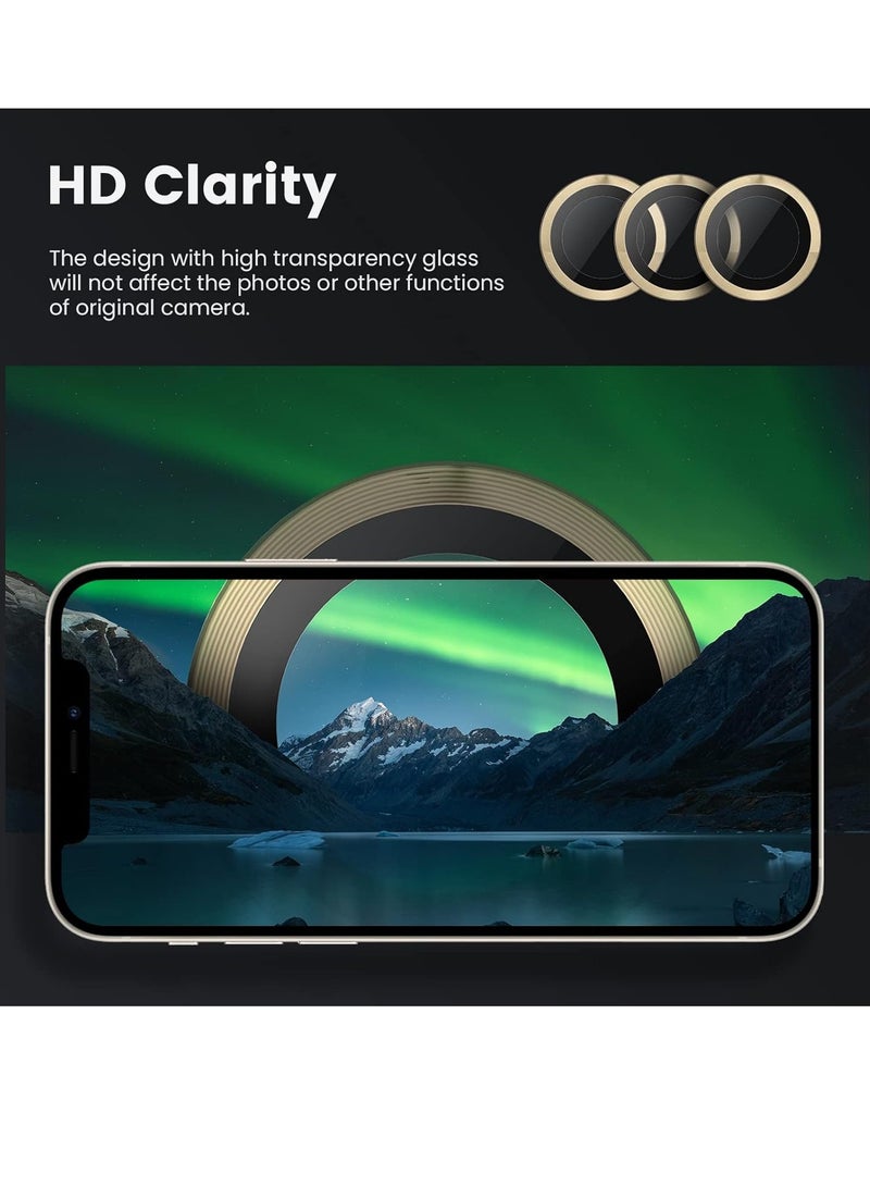 ELTRAZONE iPhone 14 Pro / iPhone 14 Pro Max Camera Lens Protector, 9H Tempered Glass Camera Cover Screen Protector Metal Individual Ring Protector for iPhone 14Pro 6.1 inch iPhone 14 ProMax 6.7 inch - Image 3