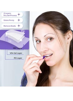 GlorySmile V34 Teeth Whitening Strips 7 Treatment for Teeth Whitening Fast Remove Years of Stains Purple Teeth Whitener for Teeth Sensitive No Slip Teeth Whitening Strips  - Image 4