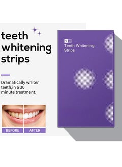 GlorySmile V34 Teeth Whitening Strips 7 Treatment for Teeth Whitening Fast Remove Years of Stains Purple Teeth Whitener for Teeth Sensitive No Slip Teeth Whitening Strips  - Image 3