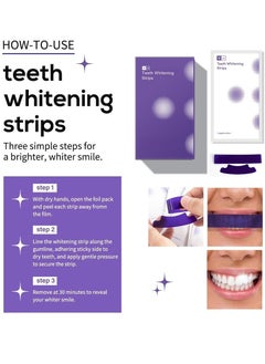 GlorySmile V34 Teeth Whitening Strips 7 Treatment for Teeth Whitening Fast Remove Years of Stains Purple Teeth Whitener for Teeth Sensitive No Slip Teeth Whitening Strips  - Image 5