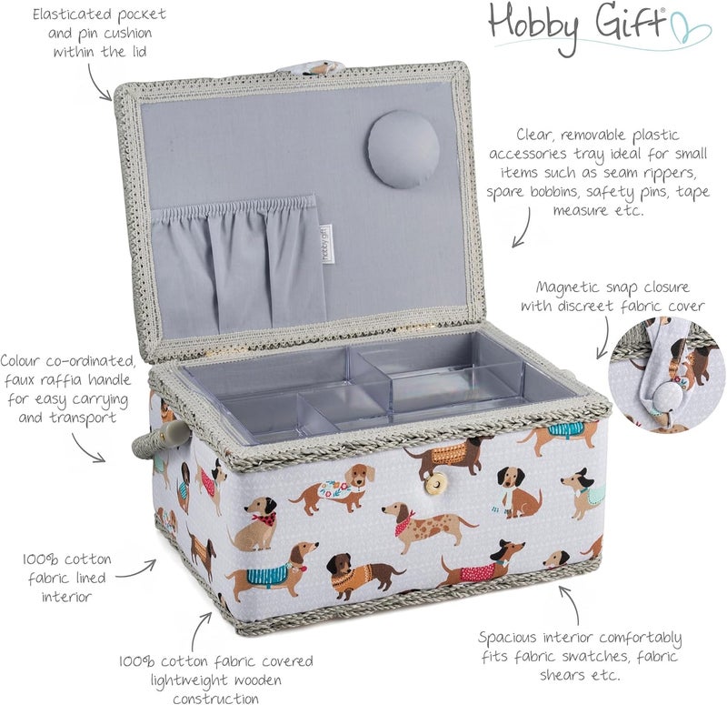 Hobby Gift صندوق تخزين حرفي مليء مسبقًا وحصري للهدايات، يحتوي على مجموعة خياطة مكونة من 94 قطعة، بلون بنفسجي، مقاس متوسط، رقم المنتج: MRM137F - Image 5