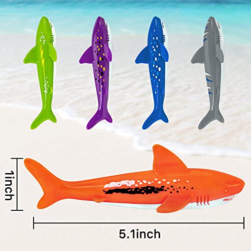 YHmall Underwater Diving Toys Shark Pool Torpedo Toys Swimming Throwing Torpedo Bandits Small Water Rockets Training Dive Toys for Learning to Swim 5 Pack - Image 5