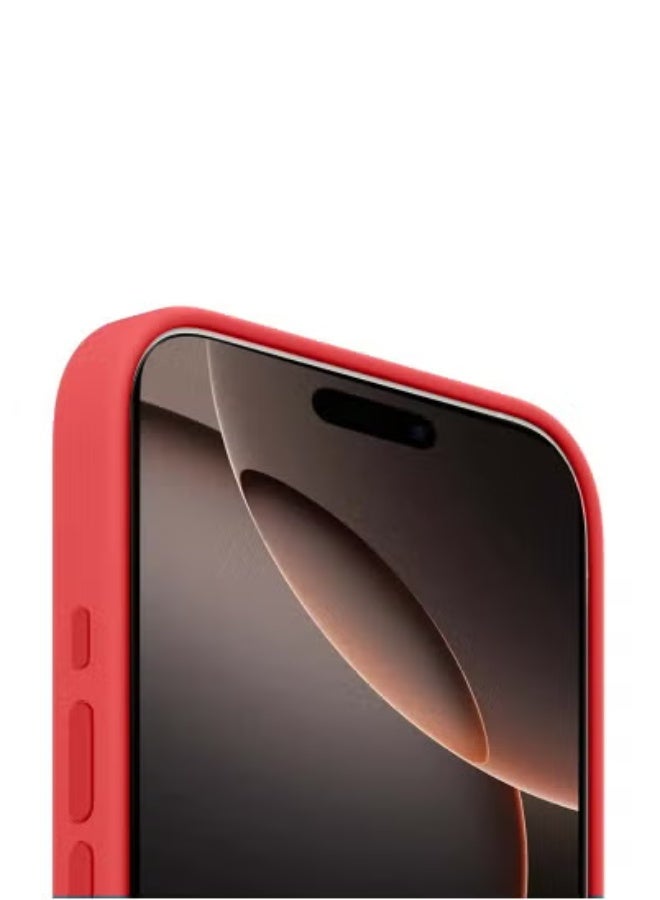 JAJEEK Apple iPhone 16 Pro 2024 Premium Soft Liquid Silicone Case Cover – Red – Shockproof Slim Fit Anti-Scratch Protective Back Cover with Microfiber Lining, Smooth Touch Finish, Wireless Charging Compatible - Image 2