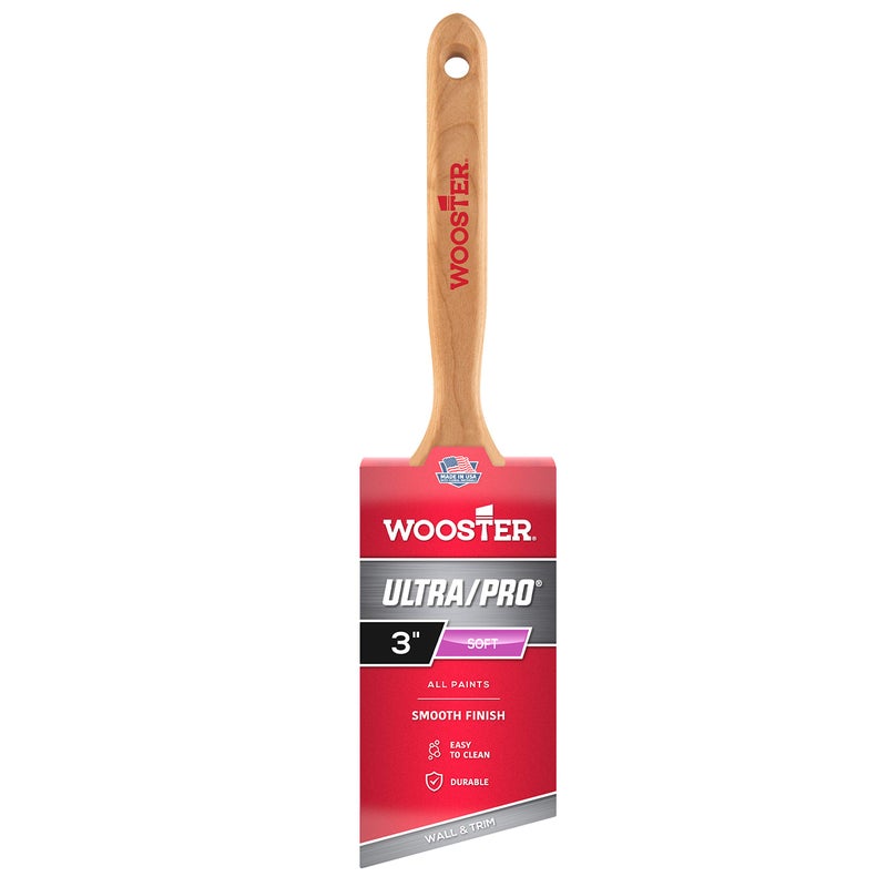 Wooster Brush 41703 UltraPro Soft Lindbeck Angle Sash Paintbrush 3Inch Purple