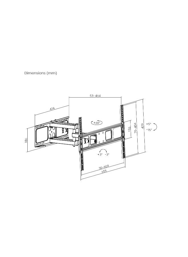Hamood CLASSIC FULL-MOTION TV WALL MOUNT For most 37"-70" TVs - Image 4