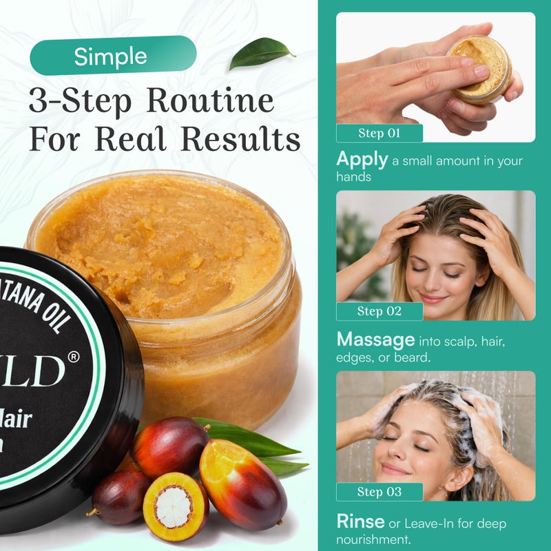 SPOILD Raw Batana Oil for Hair Growth - Sourced from Honduras - Dr. Sebi Approved - 100% Organic and Unrefined - For Thicker, Stronger Hair - 2oz. - Image 5