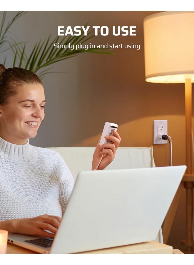 DEWENWILS Plug in Dimmer Switch for Lamp, Table Lamp Dimmer for Dimmable LED/CFL Lights and Incandescent Bulbs, Full Range Slide Control, 5 ft Extension Cord, UL Listed, White - Image 3