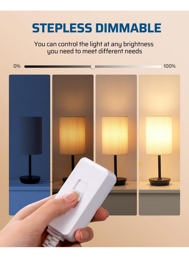 DEWENWILS Plug in Dimmer Switch for Lamp, Table Lamp Dimmer for Dimmable LED/CFL Lights and Incandescent Bulbs, Full Range Slide Control, 5 ft Extension Cord, UL Listed, White - Image 4