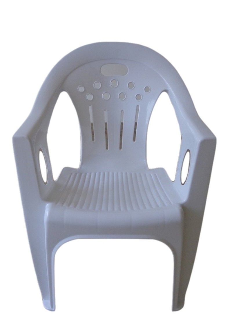 Generic 4 Pieces Plastic Chairs, Stackable Modern Princess Armchair, Garden Plastic Table Camping Seat, Dining Furniture Garden Picnic Table Weather Resistant, for Indoors Outdoors Dinner Barbecue Casual and Coffee (4 Chairs)  - Image 5