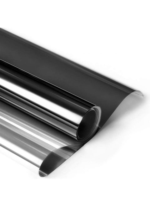 Heat Insulated Mirrored Black Window Film 100 cm x 3 Meters