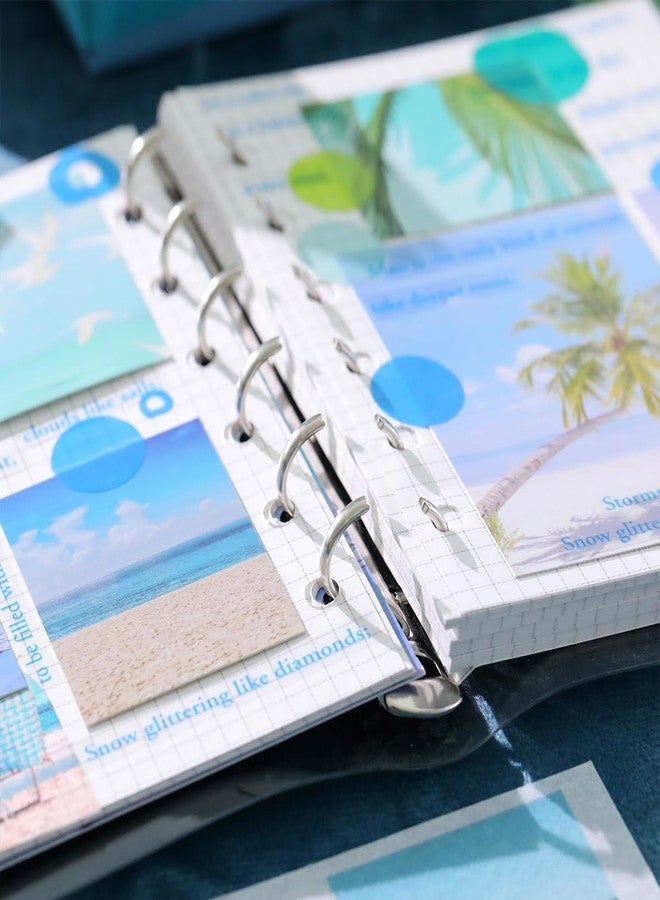 VOLDOT Junk Journal & Scrapbook Kit: A6 Notebook, Stickers, DIY Set with Vintage Aesthetic & Creative Decor Journaling Supplies. Ideal Gifting for Teens, Girls. (Blue Sky) - Image 3
