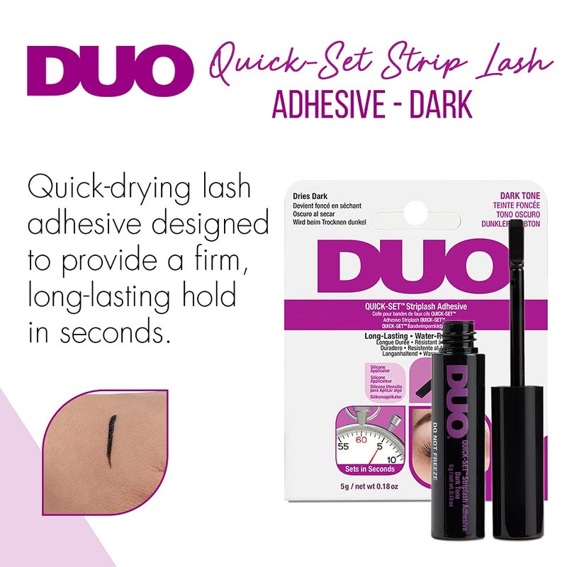 DUO Quick-Set Strip Lash Adhesive - Dark Tone, Quick-Drying, Long-Lasting, Water-Resistant Lash Glue for Strip & Individual Lashes, 0.18 oz, 1-Pack - Image 2
