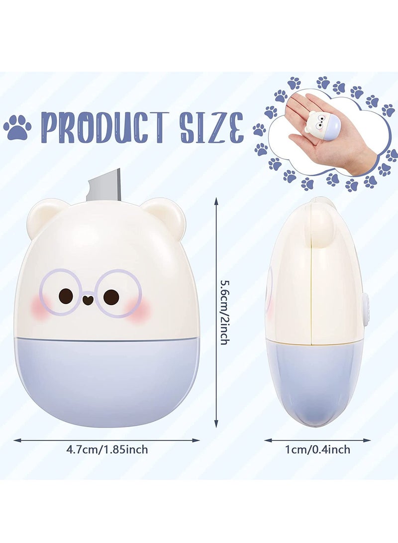 Zikra Identity Protection Roller Stamp 2 in 1 Wide Advanced Roller with Retractable Box Opener Cute Shape Bear Identity Theft Protection Stamp Refillable Ink Private Information Roller 3 Pieces - Image 2