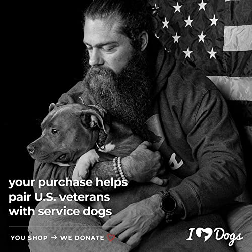 iHeartDogs Hero Company Never Forgotten Paracord Bracelet - Tactical Survival Bracelet for Men with Bronze USA Flag - Helps Pair Military Veterans with a Companion Dog - Image 5