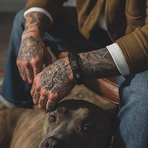 iHeartDogs Hero Company Never Forgotten Paracord Bracelet - Tactical Survival Bracelet for Men with Bronze USA Flag - Helps Pair Military Veterans with a Companion Dog - Image 2