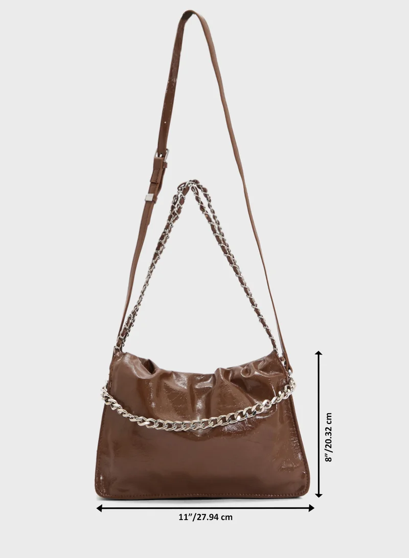 ELLA Crinkle Effect Tote Bag