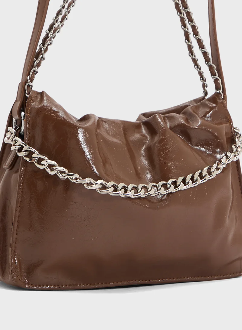 ELLA Crinkle Effect Tote Bag